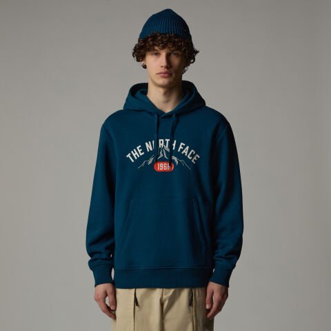 M VARSITY GRAPHIC RELAXED HOODED SWEATSH