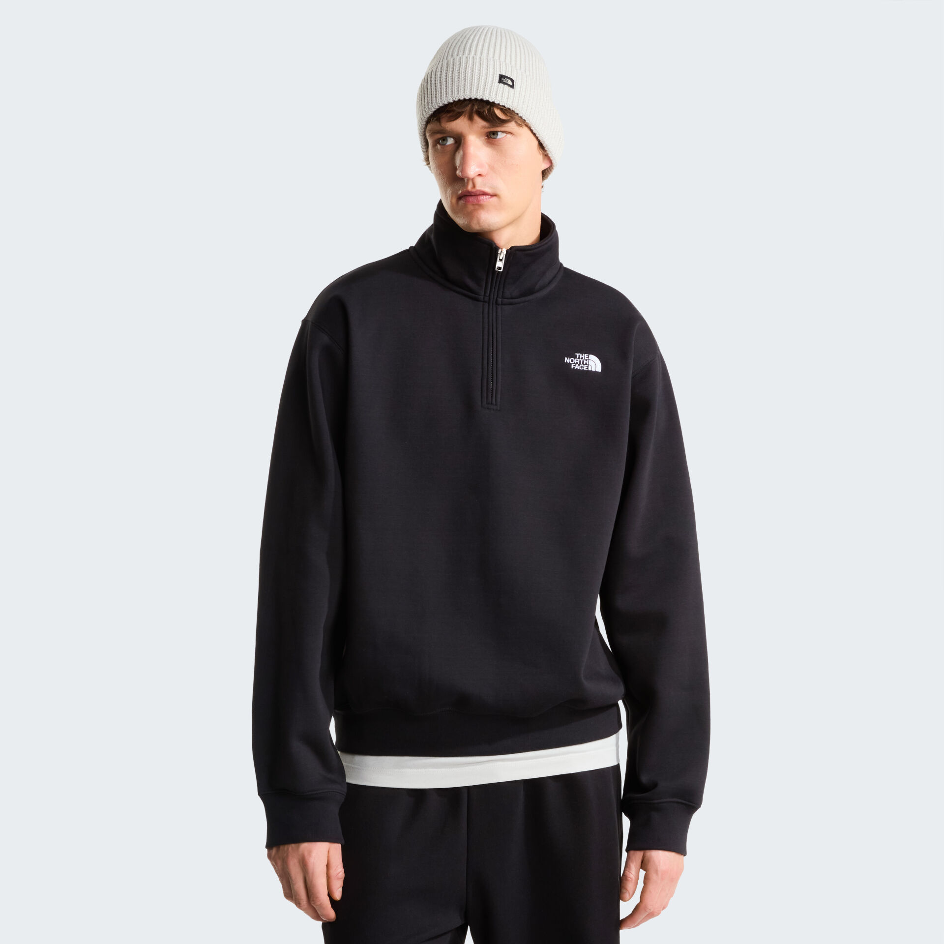 ERKEK TNF ESSENTIAL SIMPLE DOME RLX 1/4 ZIP